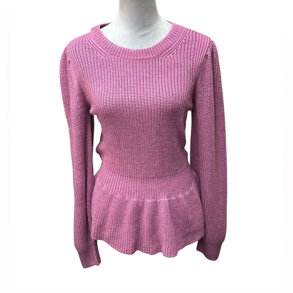 GOODTHREADS Pink Peplum Sweater / Size: Large/ Item# 1-24387